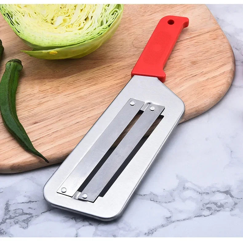 Affettatrice per Verdure in Acciaio Inox, Utensile Multifunzione per Tagliare e Sminuzzare Cavolo, Lattuga, Carote e Cipolle per Preparazione in Cucina