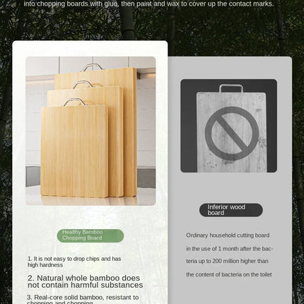 Tagliere spesso in legno massello bifacciale, antibatterico, anti-muffa, non facile da rompere, da utilizzare per carne, tagliatelle, frutta, verdure