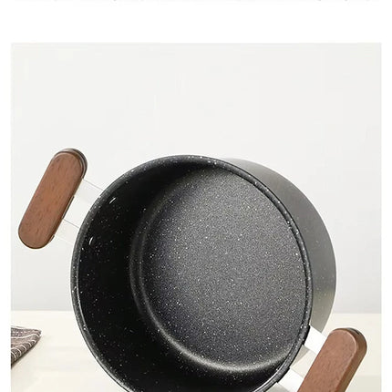 Complete Set of 5-Piece Non-Stick Stainless Steel Cookware with Glass Lids and Handles, Kitchen Set