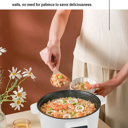 220V Multifunctional Cooker Single/Double Layer Portable Electric Pot 1.7L Household Non-Stick Pan for Ramen, Dumplings, Oatmeal