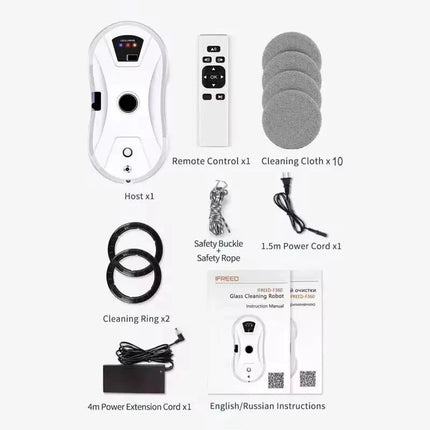 5600PA Robot Aspirapolvere Ultra Sottile per Finestre con Telecomando, Robot Elettrico per la Pulizia di Finestre in Vetro per la Casa