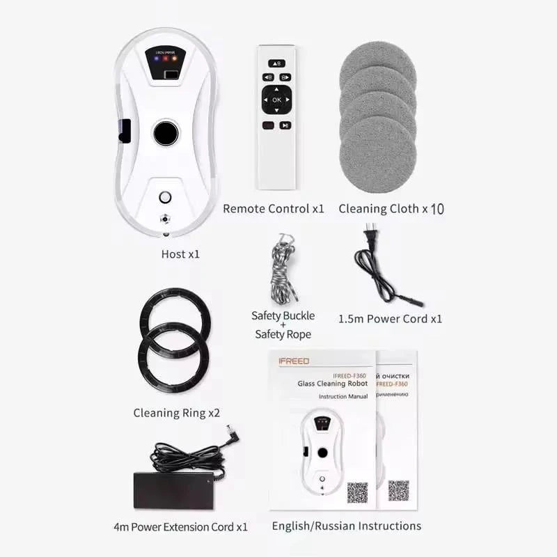 5600PA Aspirapolvere ultra sottile per finestre Robot con telecomando per finestre Robot elettrico per la pulizia delle finestre in vetro per la casa