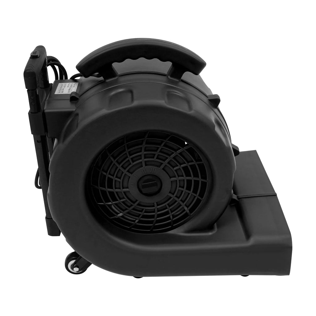 Ventilatore Portatile per Asciugatura Pavimenti, Soffiatore da 750W, 3 Velocità, Cavo da 5m, Timer 120min, 0-90° °   Asciugatore Angolare per Tappeti, Pavimenti e Pareti in Ambienti Commerciali e Industriali, 48*38*46cm