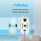 PuRuiKai AI Roboter-Fensterreiniger Intelligenter, streifenfreier Automatik-Reiniger für Fenster/Fliesen/Glastüren Selbstreinigend Extrem leise