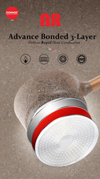 DONNOR Pentola per Latte Antiaderente in Granito da 16cm/6.3 Pollici, Senza PFOA, a Basso Contenuto di Fumo, Compatibile con Piani a Induzione e Gas, Facile da Pulire, Piccola Casseruola
