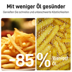 8,5L Multifunktions-Heißluftfritteuse, intelligente Fritteuse mit Sichtfenster, ölfreie elektrische Fritteuse mit LED-Touch-Steuerung, Familienbackofen