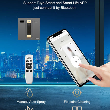 ABIR WD8 Window Cleaning Robot, Dual Water Spray, Smart AI Cleaning, Upgraded Laser, Smart Home Glass Wall Washing