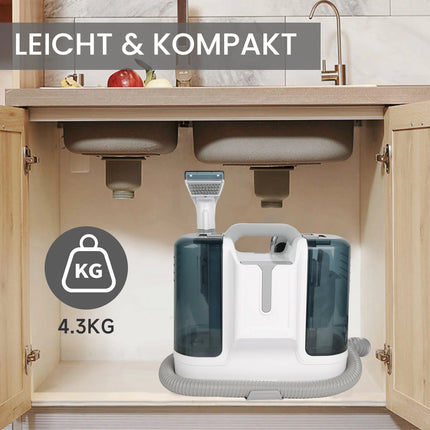 450W Portable Fabric Vacuum Cleaner, Multifunctional Carpet and Sofa Cleaning Machine with 10KPA Suction, Dual Water Tank, Low Noise ≤82dB, Wet Vacuum Cleaner for Stain Removal
