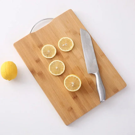 Natural bamboo kitchen cutting board large rectangular thickened solid wood cutting board available on both sides