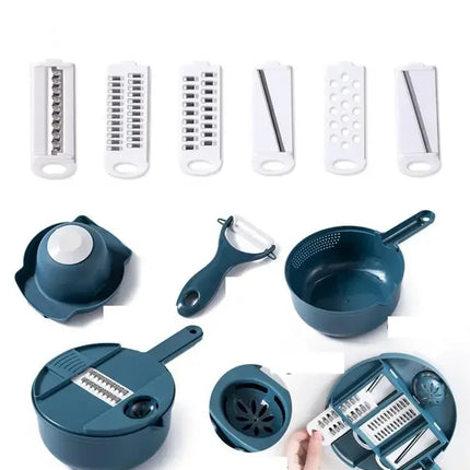 12 in 1 tritatutto per verdure multifunzionale patate tagliate manualmente affettatrice per ravanello grattugia utensili da cucina per hotel/commerciale