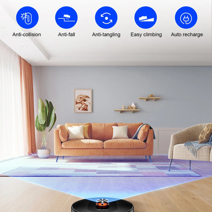 Liectroux T9 Robot Vacuum and Mop with LDS Navigation, 6500Pa Powerful Suction, Auto-Empty Station, Multi-Floor Mapping, Carpet Boost, Tangle-Free Brushes, 2.4/5GHz WiFi