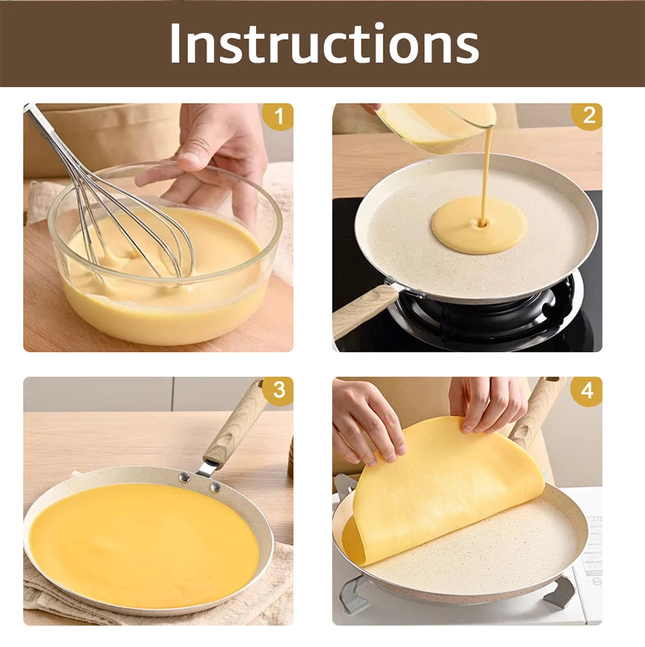 Padelle per pancake Padella antiaderente Pentole Utensili da cucina Friggere Cottura Fornello a induzione Fornello da forno Attrezzi da campeggio