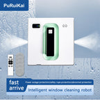 Roboter Fensterputzer 2500PA mit starker Saugleistung und Spray, elektrischer Anti-Fall Fensterputzroboter mit Fernbedienung und Staubsaugerfunktion