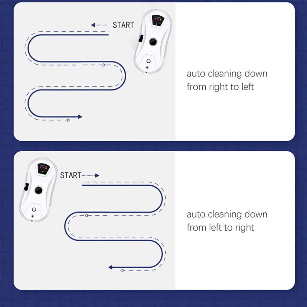 5600Pa Electric Window Cleaning Robot, Automatic and with Remote Control, Window Vacuum Cleaner for Household Appliances
