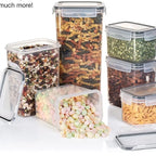Set mit 32 luftdichten Lebensmittelbehältern mit Deckeln, BPA-freie Vorratskammer-Organizer aus Kunststoff, auslaufsichere Küchenbehälter für Müsli, Mehl, Gewürze und trockene Lebensmittel mit Etiketten