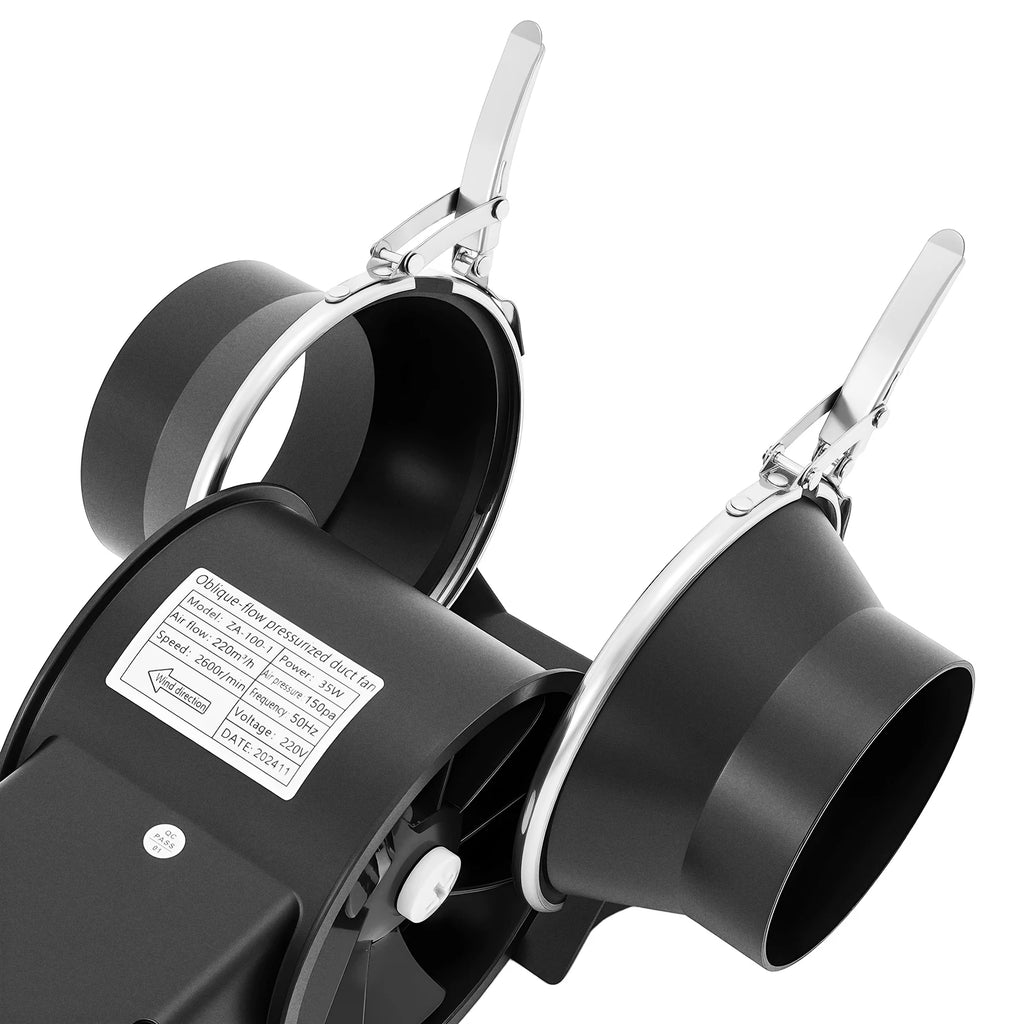 220V Ventole di Scarico Per Uso Domestico Silenzioso Tubo In Linea Condotto Ventilatore Estrattore Parete Aria Pulita Ventilatore per Cucina Bagno Wc 220m3/h