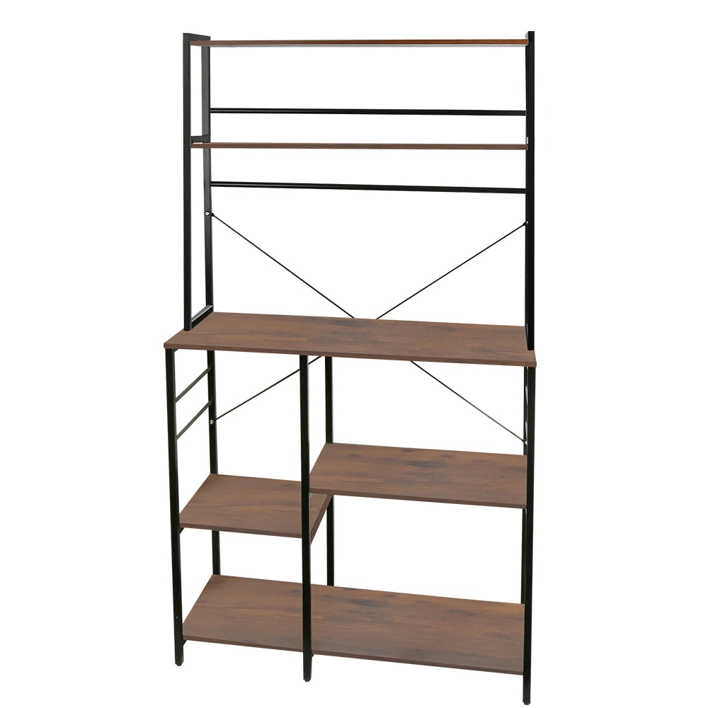 Scaffale da cucina, scaffale autoportante con 6 ripiani, 40 x 86 x 167 cm, scaffale per microonde, per microonde, macchina da caffè e spezie