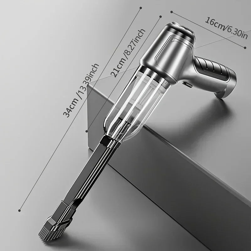 Kabelloser Handstaubsauger 95000Pa, tragbarer Staubsauger mit starker Saugkraft für Zuhause und Auto, Roboterreiniger für den Dual-Einsatz für Desktop-Tastatur