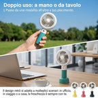 Retro Mini-Handventilator, wiederaufladbar über USB, 3 Windgeschwindigkeiten, batteriebetrieben, Tischventilator, geeignet für Zuhause, Büro, Schlafzimmer, Reisen und Outdoor.