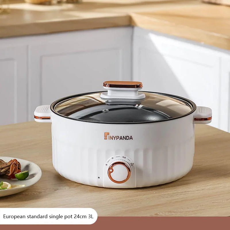 Tragbarer Multifunktions-Elektroherd Zweischichtiger Hot Pot für den Haushalt Antihaftbeschichteter Mini-Kochtopf für Küche und Haushaltsgeräte