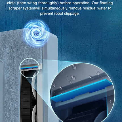 ABIR WD9 Window Cleaning Robot, 4-Way Water Spray, Floating Scraper Technology, Laser Sensor, 9000PA Vacuum Suction, Intelligent Memory