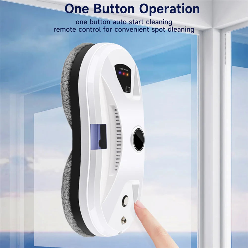 Elektrischer Fensterputzroboter 5600Pa, automatisch und mit Fernbedienung, Glasstaubsauger für Haushaltsgeräte