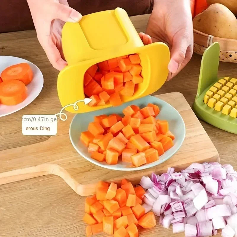 Affettatrice multifunzionale per cetrioli, patate, per uso domestico, a pressione manuale, per cipolla, utensili da cucina, tritatutto per verdure, patatine fritte