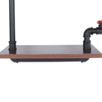 Mensola da parete industriale a 1 piano, tubo rustico, bagno, cucina, mensola galleggiante in ferro e legno per la cucina del bagno di casa