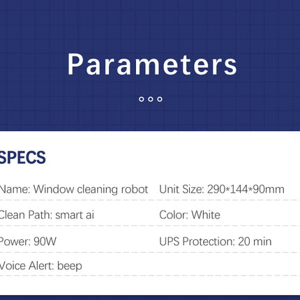 Robot window vacuum cleaner that cleans the remote-controlled electric glass cleaner