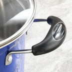 Set di Pentole da 6 Pezzi con Coperchi in Vetro, Motivo Floreale Classico, Set di Pentole Antiaderenti per Zuppe e Stufati, Compatibile con Fornelli a Induzione e Gas