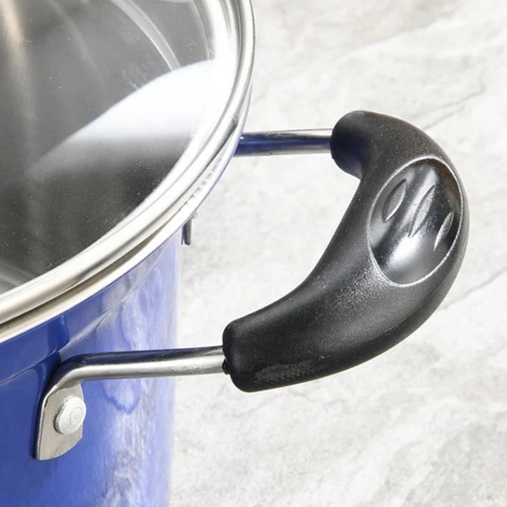 Set di Pentole da 6 Pezzi con Coperchi in Vetro, Motivo Floreale Classico, Set di Pentole Antiaderenti per Zuppe e Stufati, Compatibile con Fornelli a Induzione e Gas