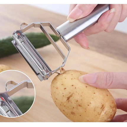 Multifunctional Stainless Steel Kitchen Peeler Fruit Vegetable Potato Carrot Cucumber Julienne Grater Durable Vegetable Slicer