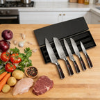 Professionelles 8-Zoll-Kochmesser aus 7CR17-Stahl mit Laser-Damastmuster, Pakka-Holzgriff, Küchenmesser mit Scheide und Geschenkbox