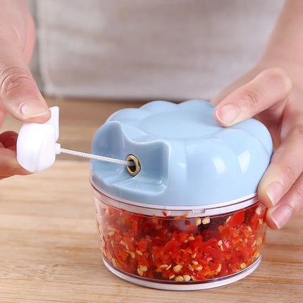 Mini Frullatore Multifunzione, Tritatutto per Aglio, Trituratore di Alimenti e Verdure, Tritacarne Manuale, Pressa per Aglio da Cucina