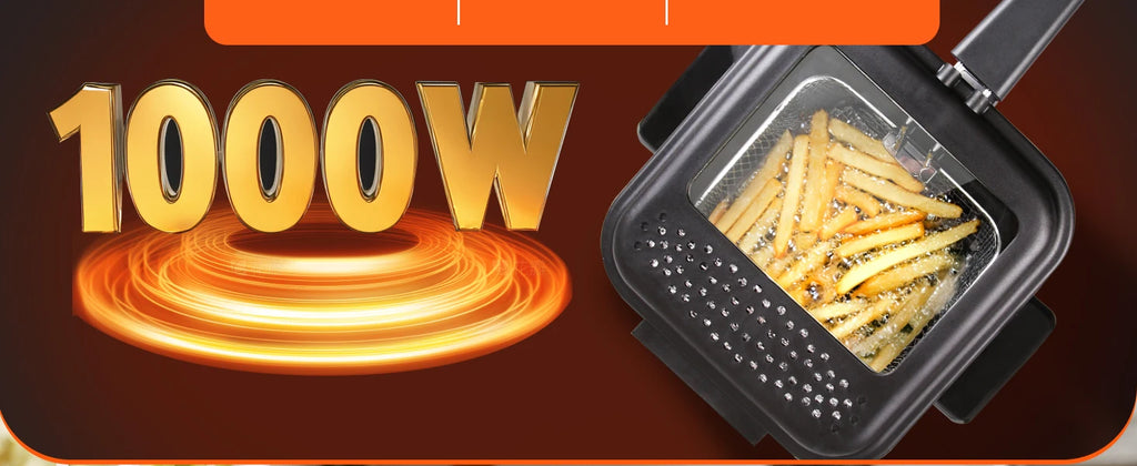 Aigostar Fries 30IZD 1.5L Friggitrice Compatta in Acciaio Inossidabile 1000W con Finestra di Visualizzazione e Controllo Temperatura