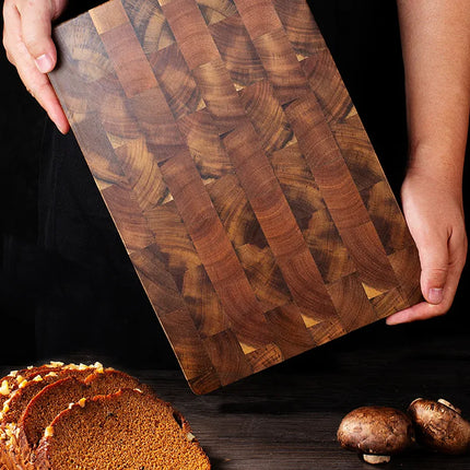 Tagliere bifacciale in legno di acacia di alta qualità con giunto a pettine, scanalatura per la raccolta dei liquidi e resistente all'umidità per gli utensili da cucina