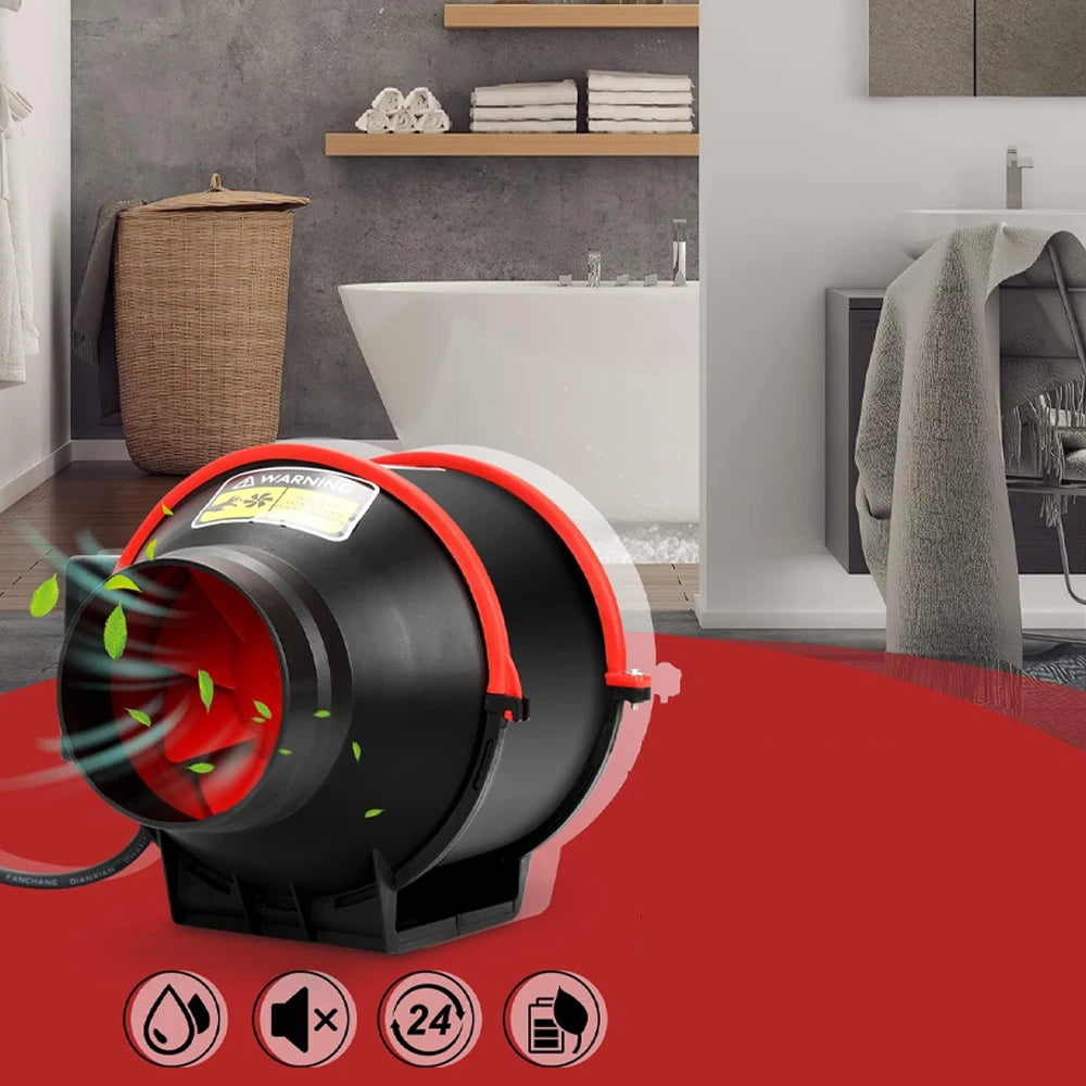 Ventilatore per condotto regolabile da 100 mm, ventilatore da incasso, aspiratore silenzioso da 310 m³/h con telecomando per bagno, toilette, cucina, serra, tenda, garage