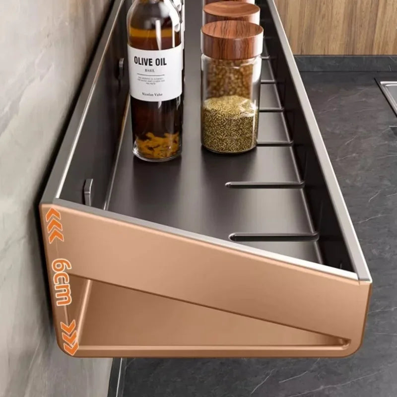 Condizionatori da cucina a parete Scaffale per spezie Scaffale per organizer Scaffale per cucina Organizzatori per scaffali da parete Gancio per appendere per la cucina