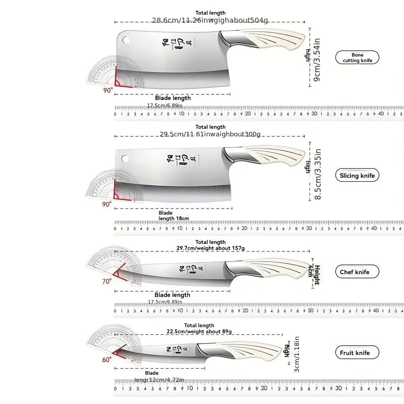 Messerblock-Set – 7-teiliges Premium Kochmesser-Set inkl. Messer, Schere, Messerschärfer und Tranchiermesser.