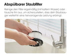 Tineco A30S, Akku-Staubsauger, 160 W Saugleistung, 60 Minuten Laufzeit, 1 L Staubbehälter, ZeroTangle-Bürste, PureCyclone-Technologie, LED-Licht