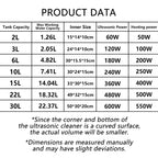 2L/3L/6L/10L/15L/30L Ultraschallreiniger, digitale Heizung, 40kHz Edelstahl Ultraschallreinigungsmaschine, Haushaltsgerät