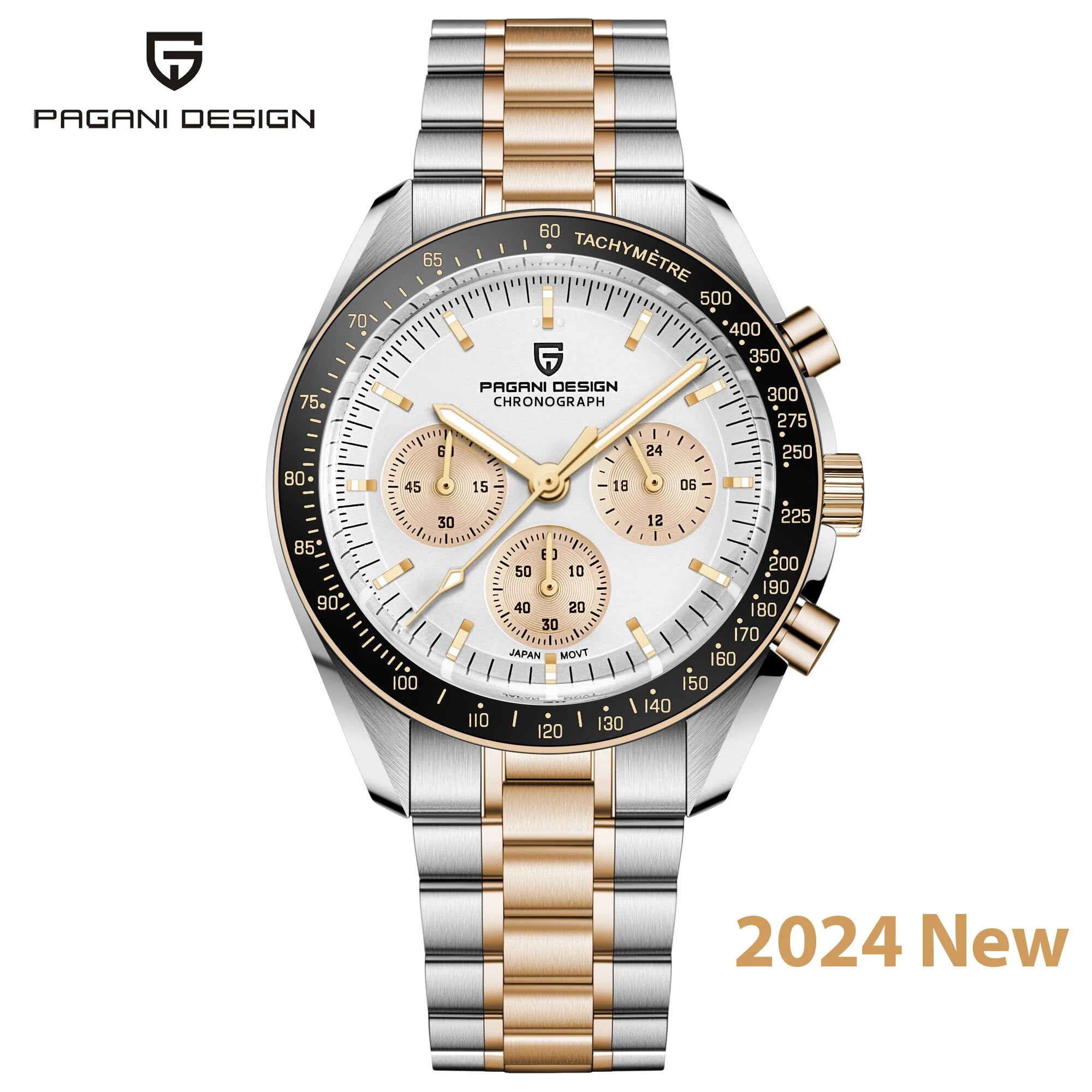 PAGANI DESIGN 2025 Neues Design AK Herrenuhren Luxus-Quarz-Armbanduhr für Herren AR Saphir Automatischer Chronograph mit Datum