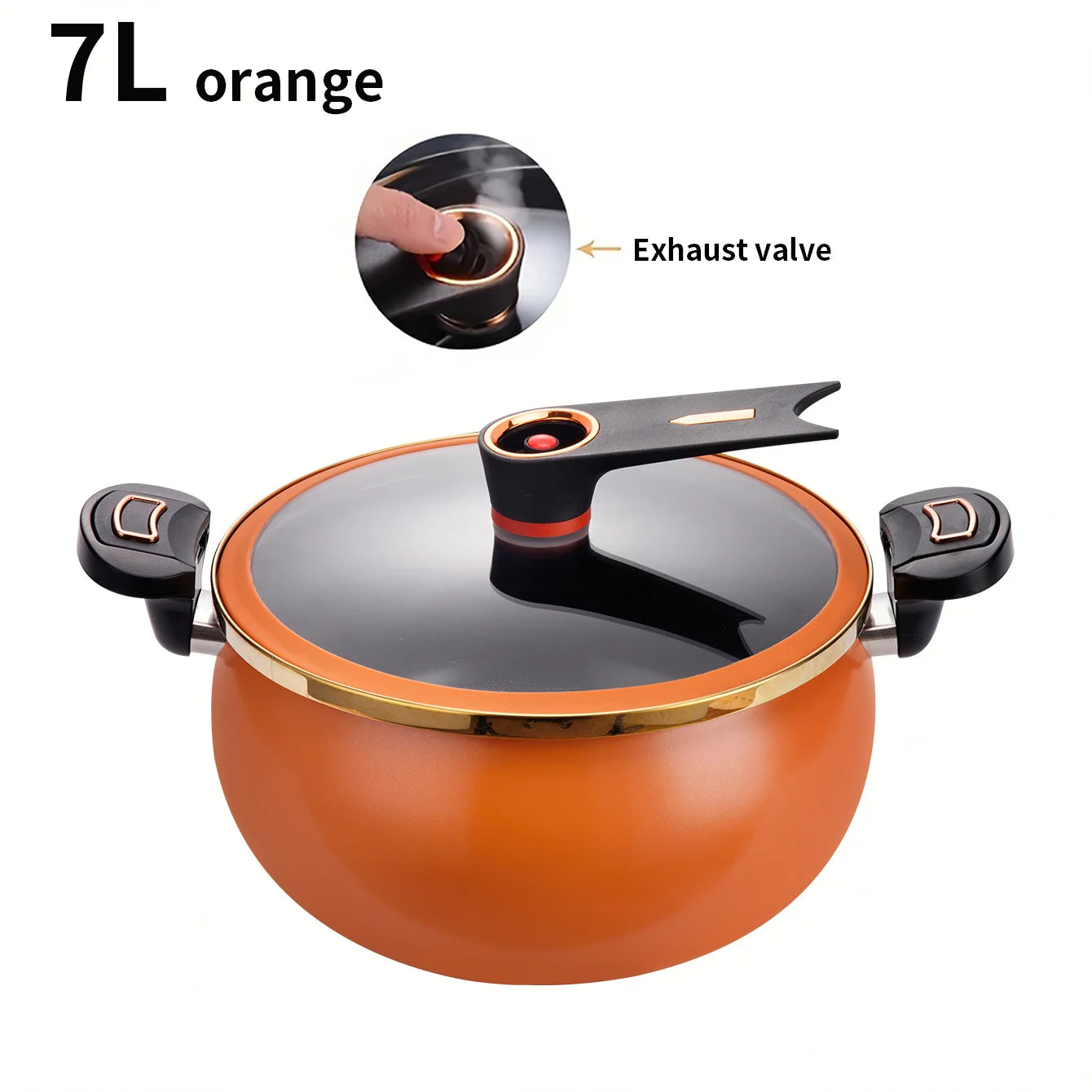1 pentola a pressione Fat Daddy Micro, grande capacità da 7 litri, 26 cm, adatta per uso domestico, pentola antiaderente multifunzionale per stufare e cucinare zuppe, compatibile con piani cottura a induzione e fornelli a ga