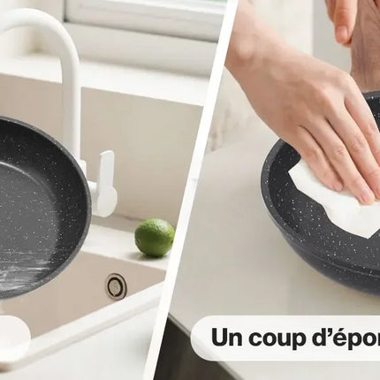 Non-stick Frying Pan Set, 3-Piece – 20/24/28 cm Granite Pans