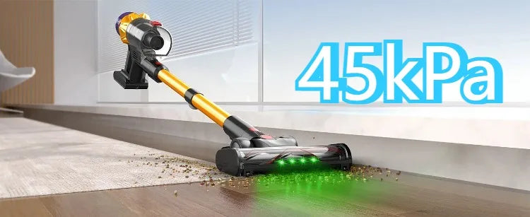IDEACH V18 Kabelloser Handstaubsauger 550 W 45 kPa mit Touchscreen, abnehmbarem Akku, leicht für Böden, Autos und Tierhaare