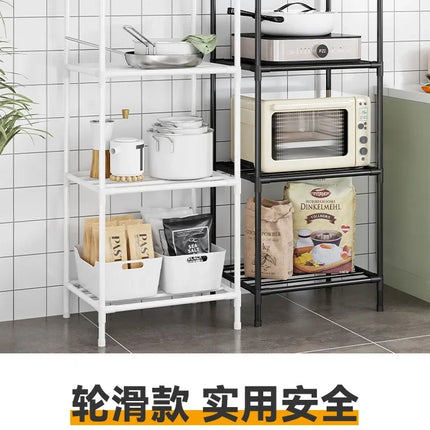 Multilayer Kitchen Floor Shelf, Removable Household Integrated Wall Shelf