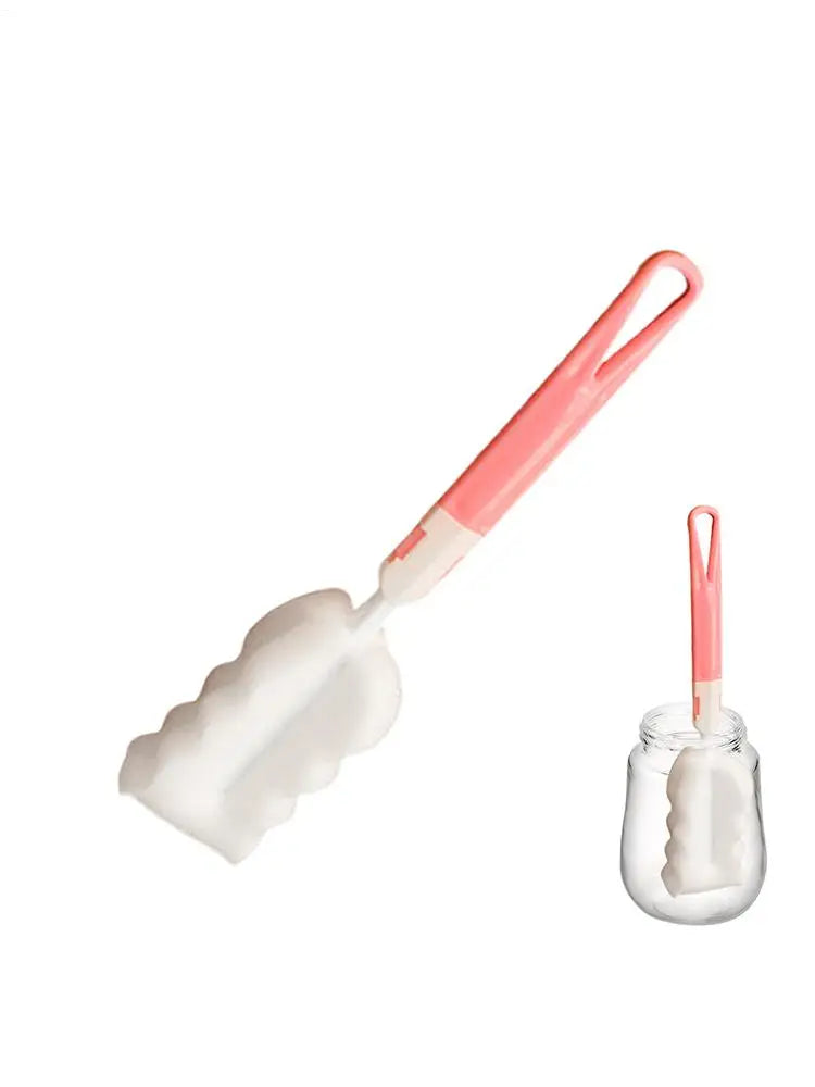 Weiche Schwammtassenbürste Langer Griff Schwammflaschenbürste Schwammreinigungsbürste Wasserflasche Glasbecher Reinigungsgerät