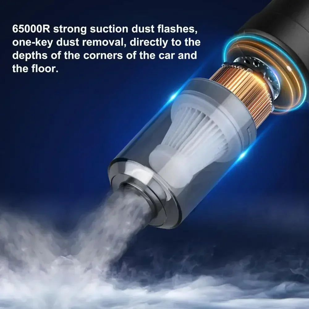 Akku-Auto-Staubsauger 9000Pa USB-Aufladung 1200mAh Tragbares Reinigungsgerät Mini-Nass- und Trockensauger für den Heimgebrauch