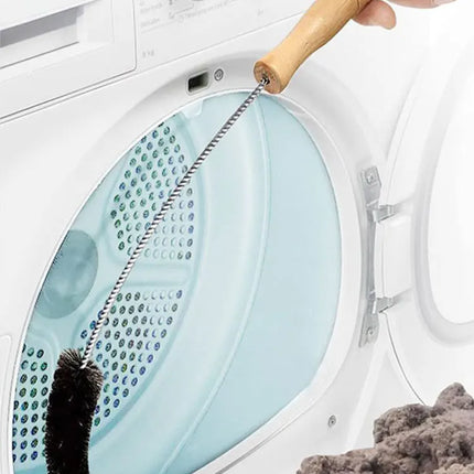 Spazzola per Rimozione Pelucchi da 27 Pollici con Manico Lungo Flessibile, Spazzola per Pulizia Condotti Asciugatrice e Radiatori per Lavanderia