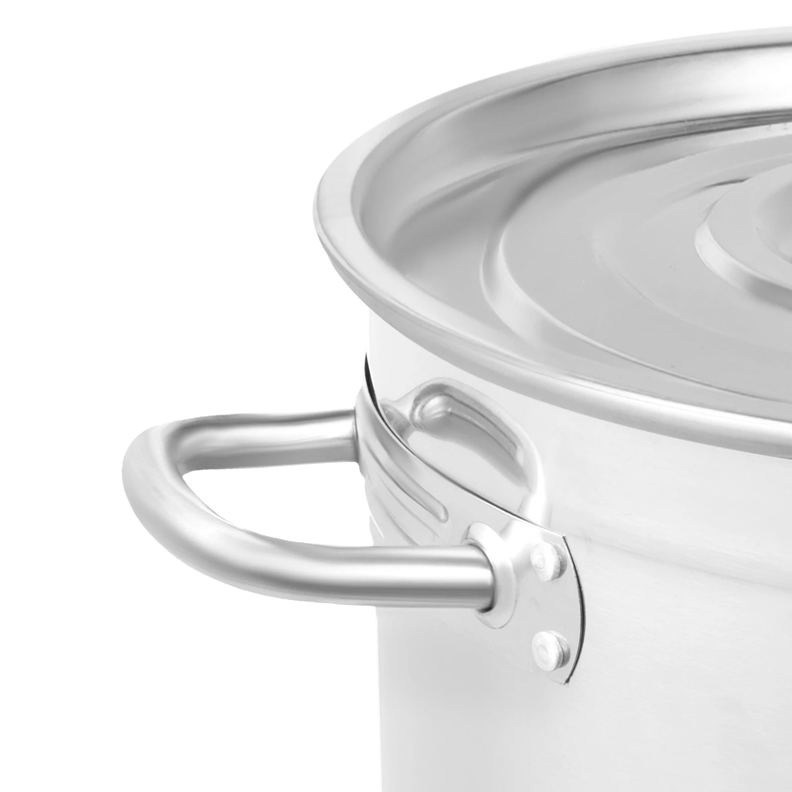 35/50/70 Liter Suppentopf mit Deckel und Griffen, multifunktionaler Edelstahlkochtopf zur Aufbewahrung von Flüssigkeiten/Feststoffen